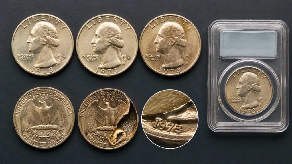 1973 Washington Quarter Value Guide: D, S & No Mint Mark Coins With Rare Errors Worth Money